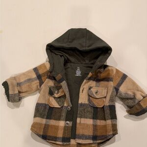 Olive and scout Plaid Hooded Kids Jacket